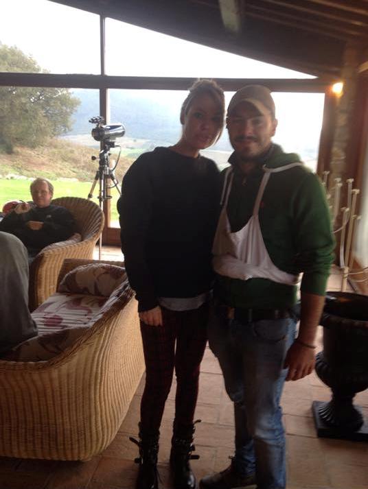 Luca con Ilary Blasi