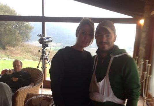 Luca con Ilary Blasi