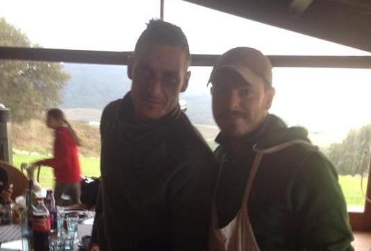 Luca con Francesco Totti